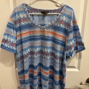 Erika Women's Multicolor Striped Tee